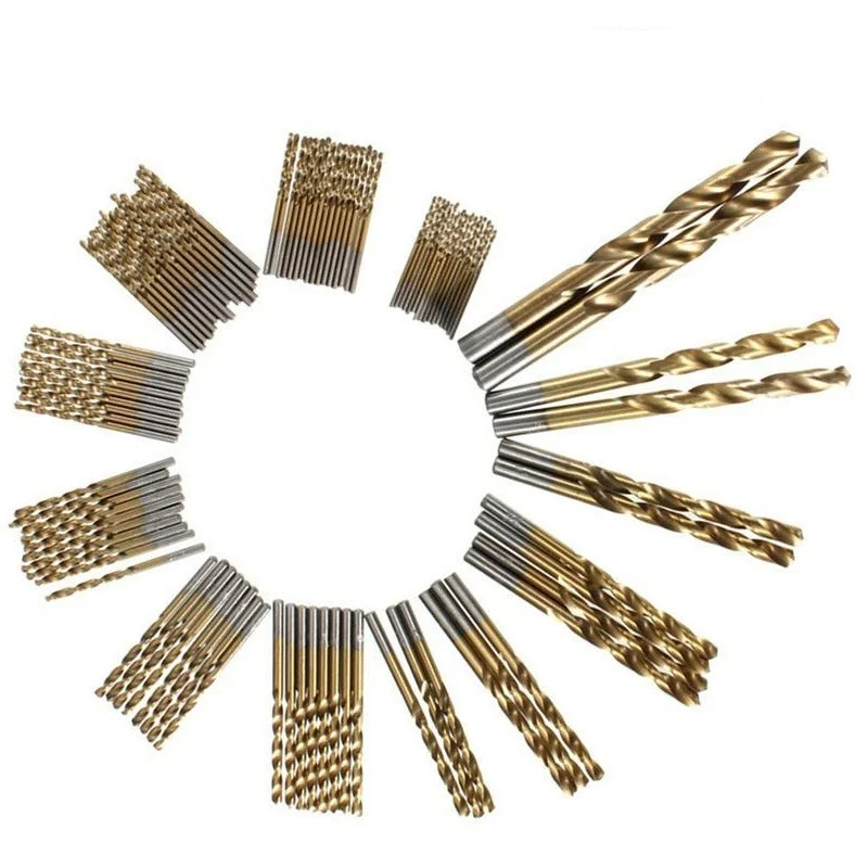 Набор сверл из быстрорежущей стали с титановым покрытием 1 5-10 мм 99 шт. |