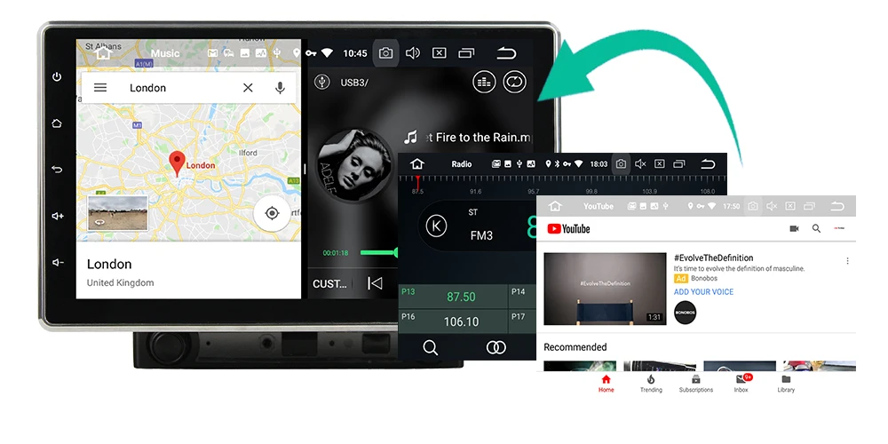 Belsee Универсальный Android 9,0 10," ips экран автомобильное радио головное устройство 2 Din стерео Bluetooth Авторадио gps навигация аудио плеер