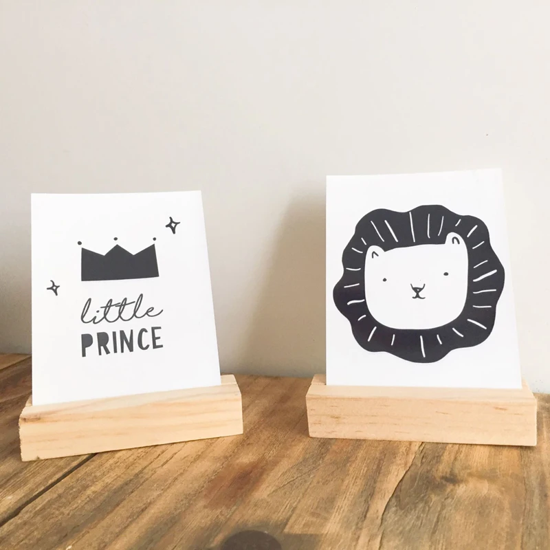 5 шт./компл. деревянная рамка для фото держатель Офис карты Примечание хранения