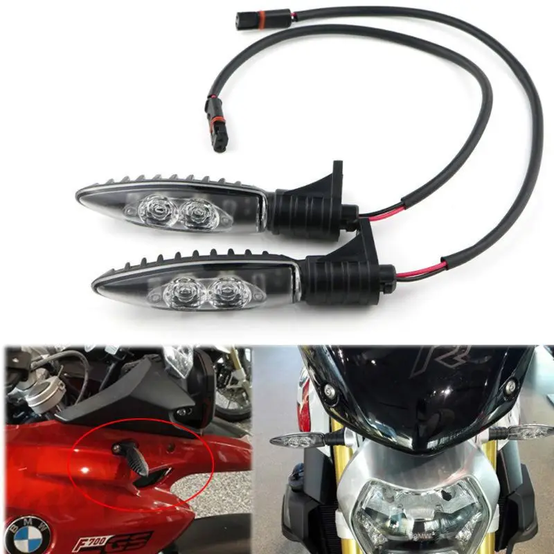 2 Pcs for HP4 S1000R S1000RR Motorcycle Front LED Turn Signal Indicator Light G99F |