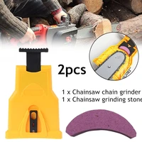 2pcsset chainsaw sharpener tool for woodworking grinding with teeth sharpening stone portable grinder tool small whetstone