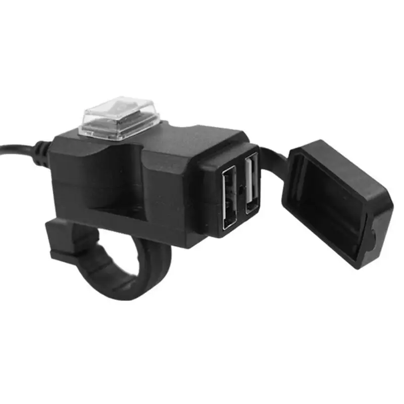 Зарядное устройство на руль мотоцикла с двумя USB портами 12 В 5 2 1 А| |
