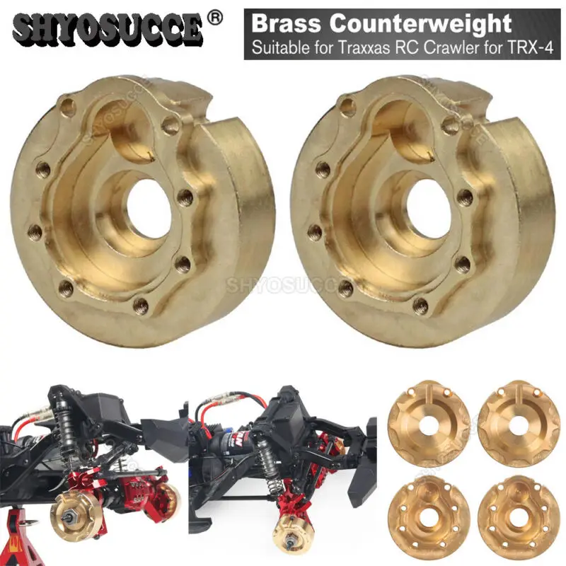 Brass Counterweight Balance Weight Portal Drive Housing For TRX-4 Tire 1/10 RC Traxxas 4 1:10 2PCS/1 Set | Игрушки и хобби