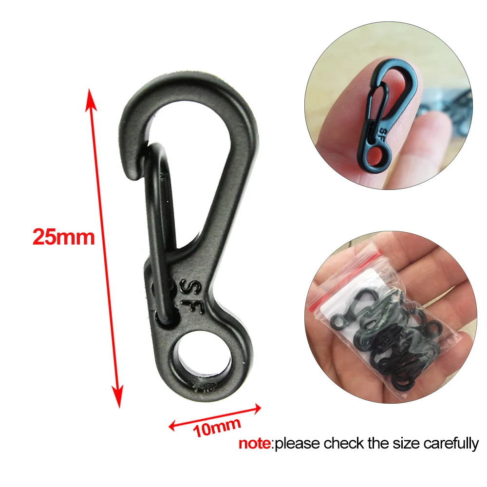 10 шт./лот открытый мини-алюминиевого сплава повесить пряжки выживания EDC Шестерни