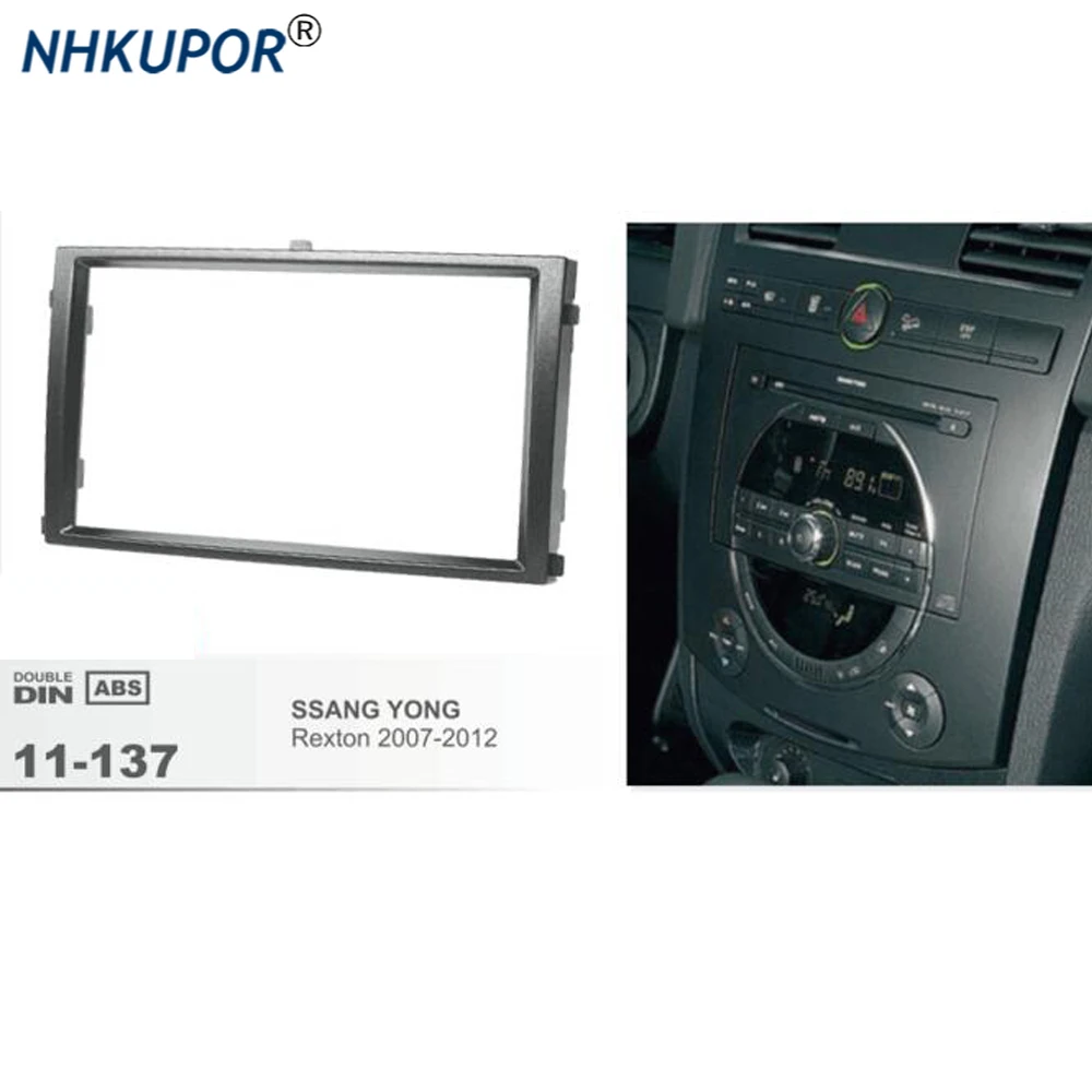 

Car DVD Radio Fitting Kit Frame for SSANG YONG Rexton 2007-2012 Auto Stereo Dash CD Facia Trim Installation Frame Kit 11-137