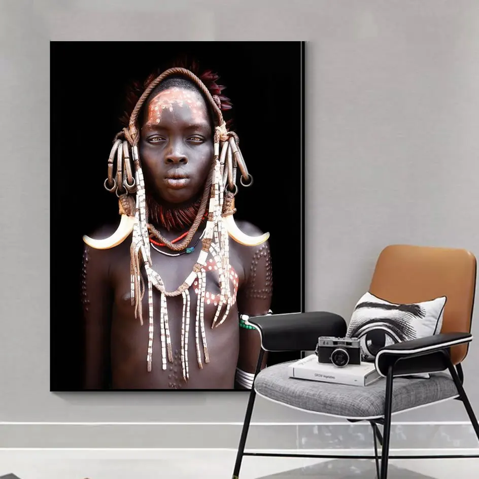 2019 Бестселлер черный картина маслом с изображением Африканской женщины на