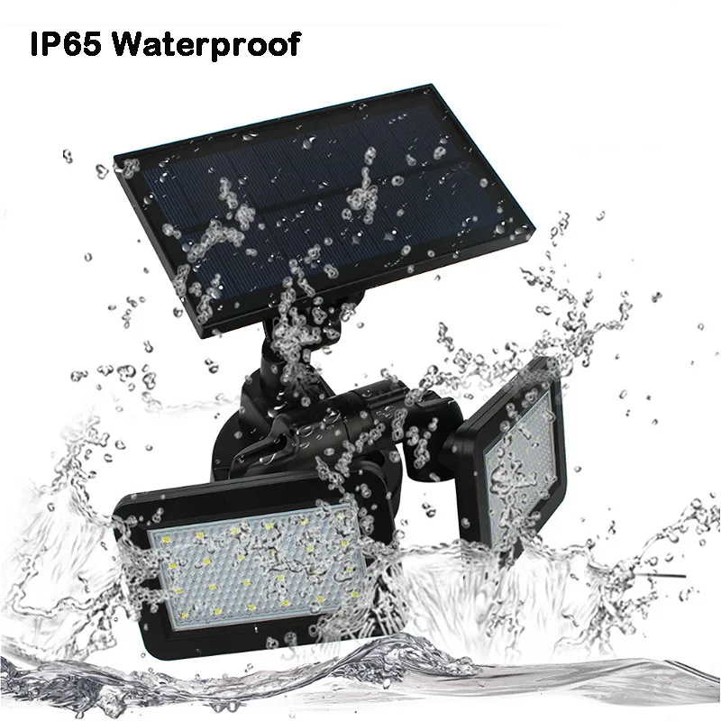Dual Head Solar LED Wall Light Motion Sensor wall lamp Spotlight Outdoors Waterproof Garden 3 modes Road Lamp | Лампы и освещение