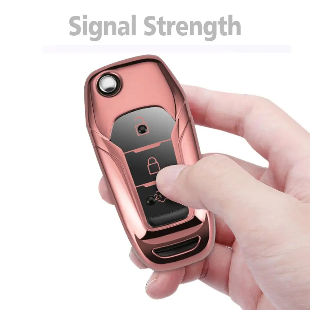 Soft TPU Case Car Key Cover For Ford Fusion Fiesta Escort Mondeo Everest Ranger Accessories Keychain Cap Holder | Украшения и