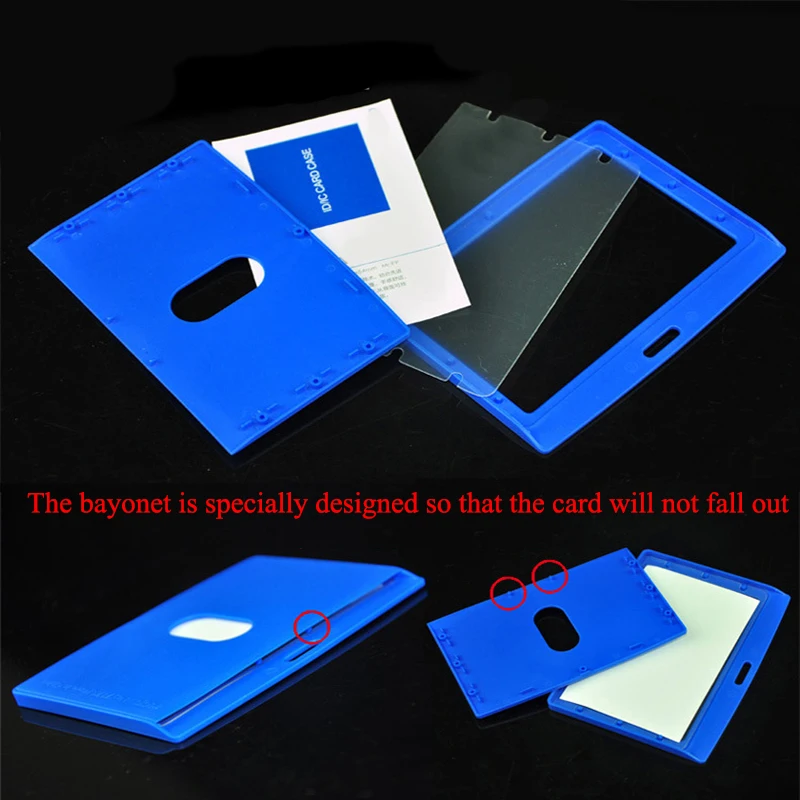

Solid Color Work Employee Name ID Card Cover Plastic Work Certificate Identity Badge Women Men Business Credit Card Holder Case