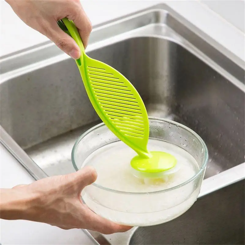 Kitchen Utensils Multifunctional Hand-held Rice Washing Spoon With Hanging Holes Rice Sieve Kitchen Rice Draining Spoon Hot 2023