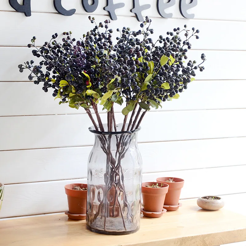 4 ветки черника искусственные фрукты сделай сам клюква ягоды цветы свадьба