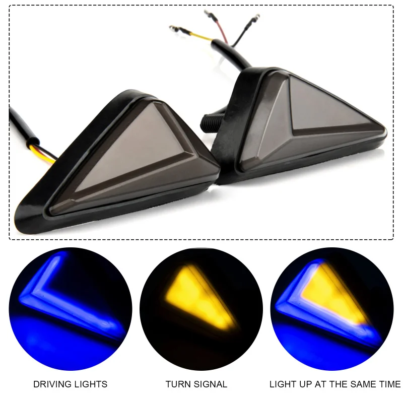 

LED Turn Signal Light On Motorcycle Stop Signals DRL Flasher 2 In 1 Blinker Indicator Tail Lamp Light Universal Brake Light