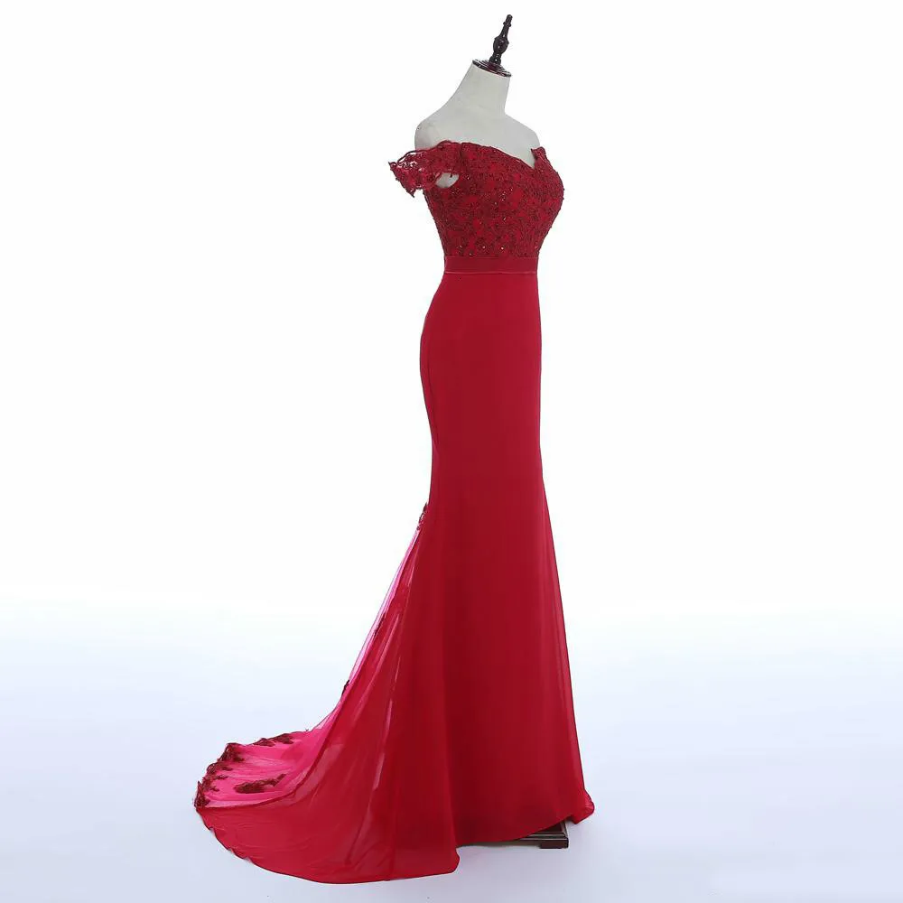 Burgundy bridesmaid dresses new lace satin V neck short sleeve sexy mermaid wedding guest dress long robe de soiree African brid | Свадьбы и