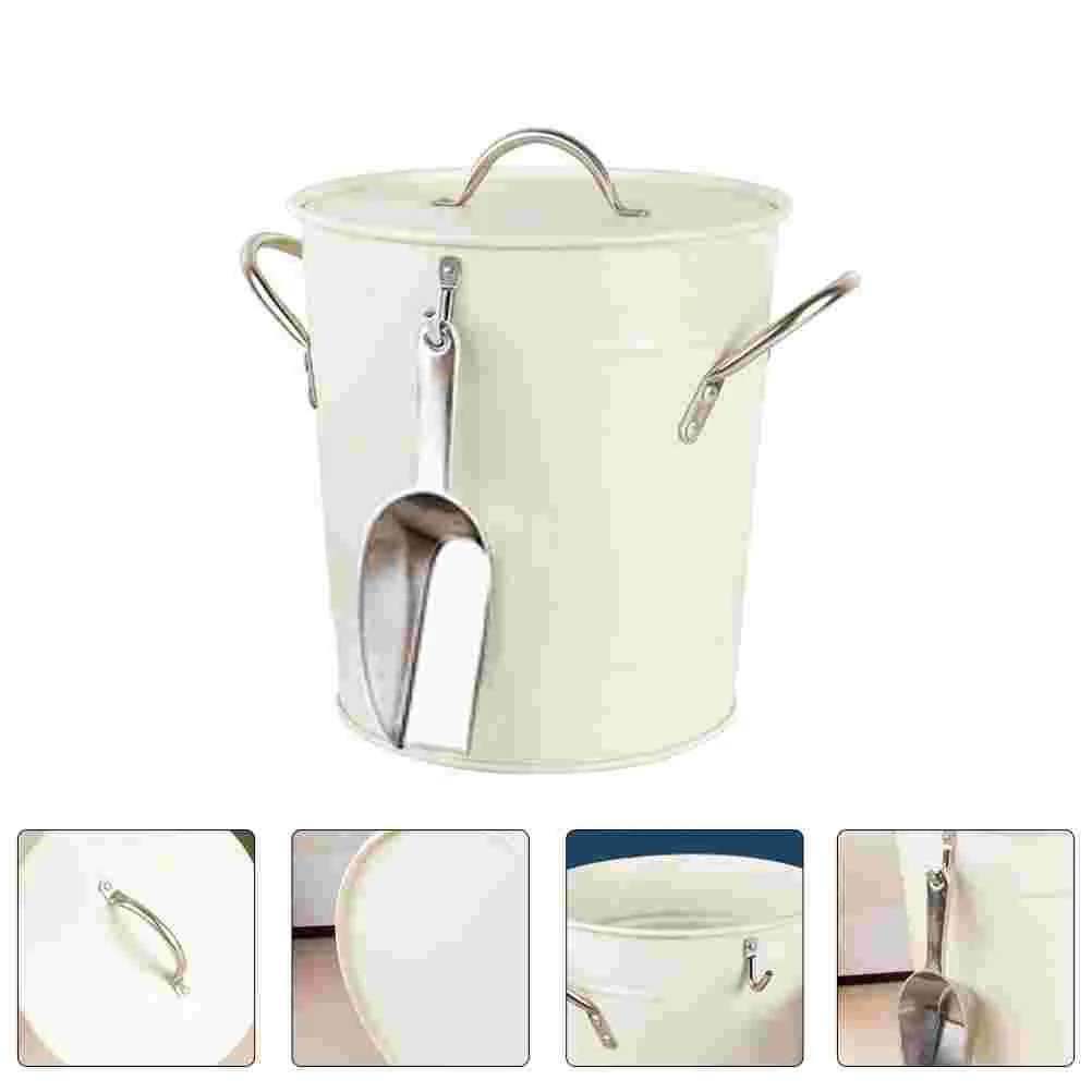 

1Pc Multi-function Ice Storage Container Retro Iron Art Ice Storage Container