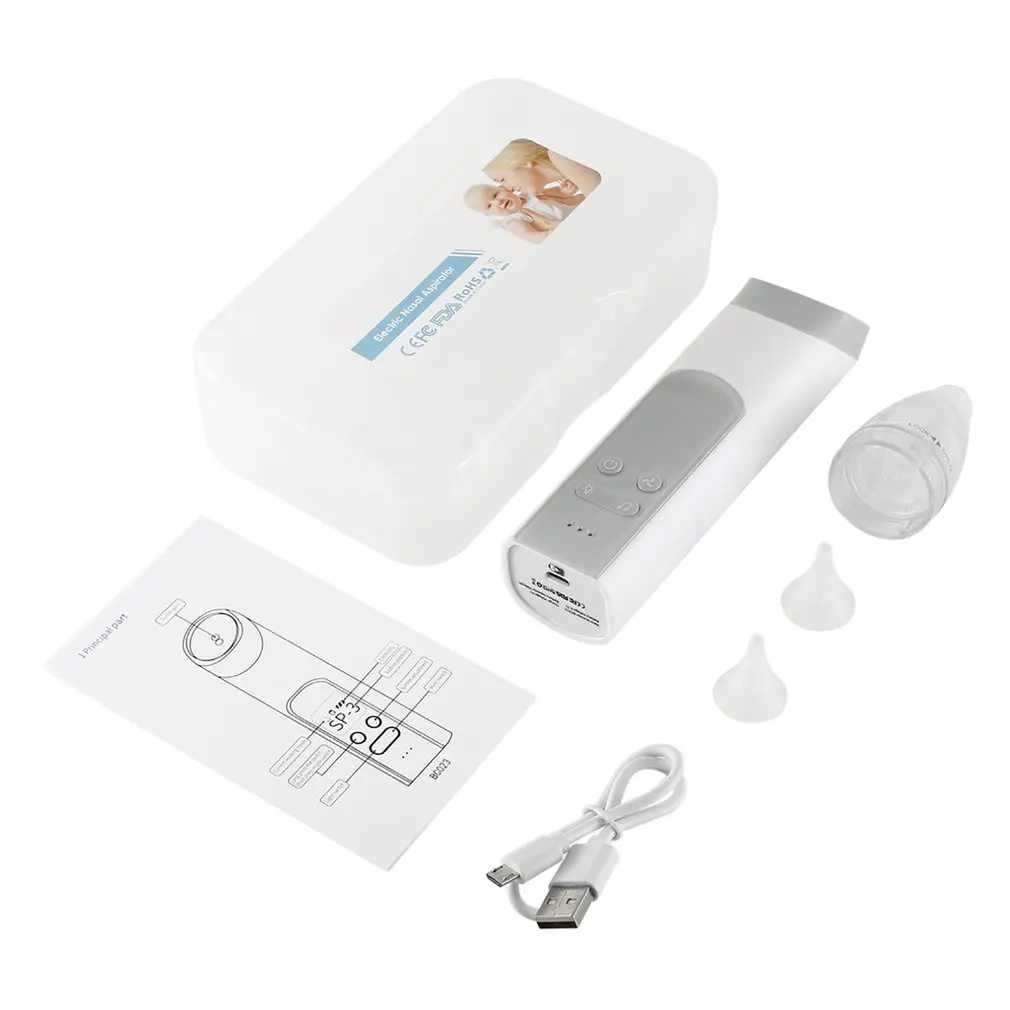 

Nasal Aspirator Baby Electric Nasal Aspirator Newborn Baby Nose Cleaner Adult beauty instrument Blackhead Remover Bab 2 in 1