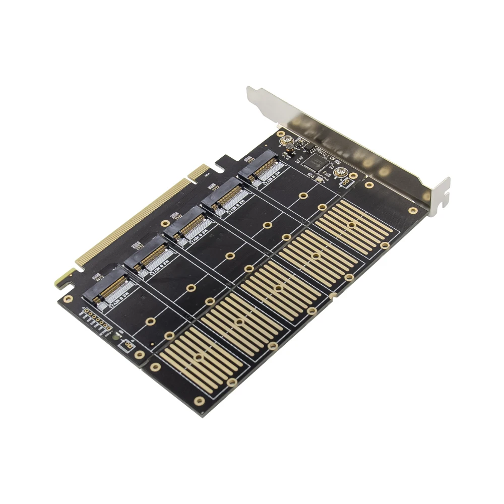 Плата расширения PCIe Gen3 X16 на 5 портов M.2 NGFF B Key SATA адаптер 6 Гбит/с дополнительная 5x