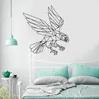 Геометрическая Наклейка на стену с изображением орла, животных, виниловая художественная декорация для дома, для гостиной, спальни, украшение интерьера, настенные наклейки, 4014
