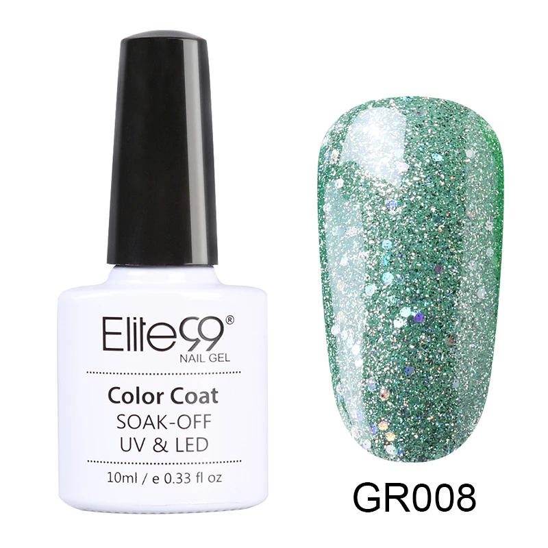 GR008 Elite99 10ml Avocado Gel Nail Polish Vernis Semi Permanant UV Nail Gel Primer Soak Off Nail Art Gel Varnish Gelpolish Manicure - Цвет: GR008