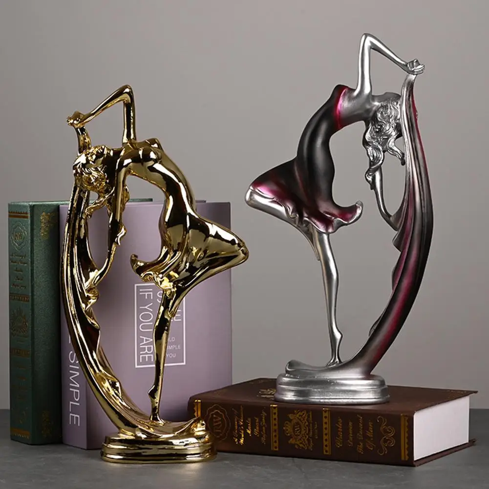 Фигурка танцующей девушки в европейском винтажном стиле статуя из смолы ремесло