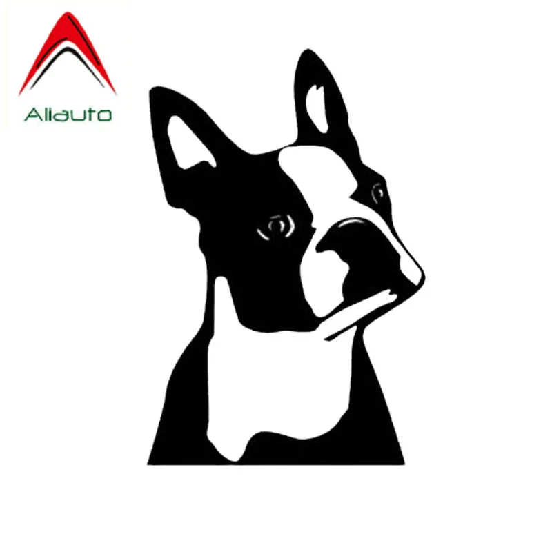Милые Мультяшные автомобильные наклейки Aliauto Boston Terrier Dog декоративные виниловые