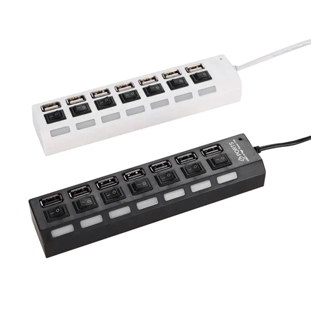 7 портов USB 2 0 адаптер высокоскоростной многоинтерфейсный концентратор питания