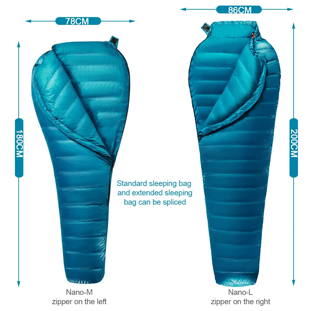 

Мини-спальный мешок Aegismax Nano 2, усовершенствованный, 95% белый гусиный пух, ультралегкий, сращивающийся, для мам, Походов, Кемпинга, палатка