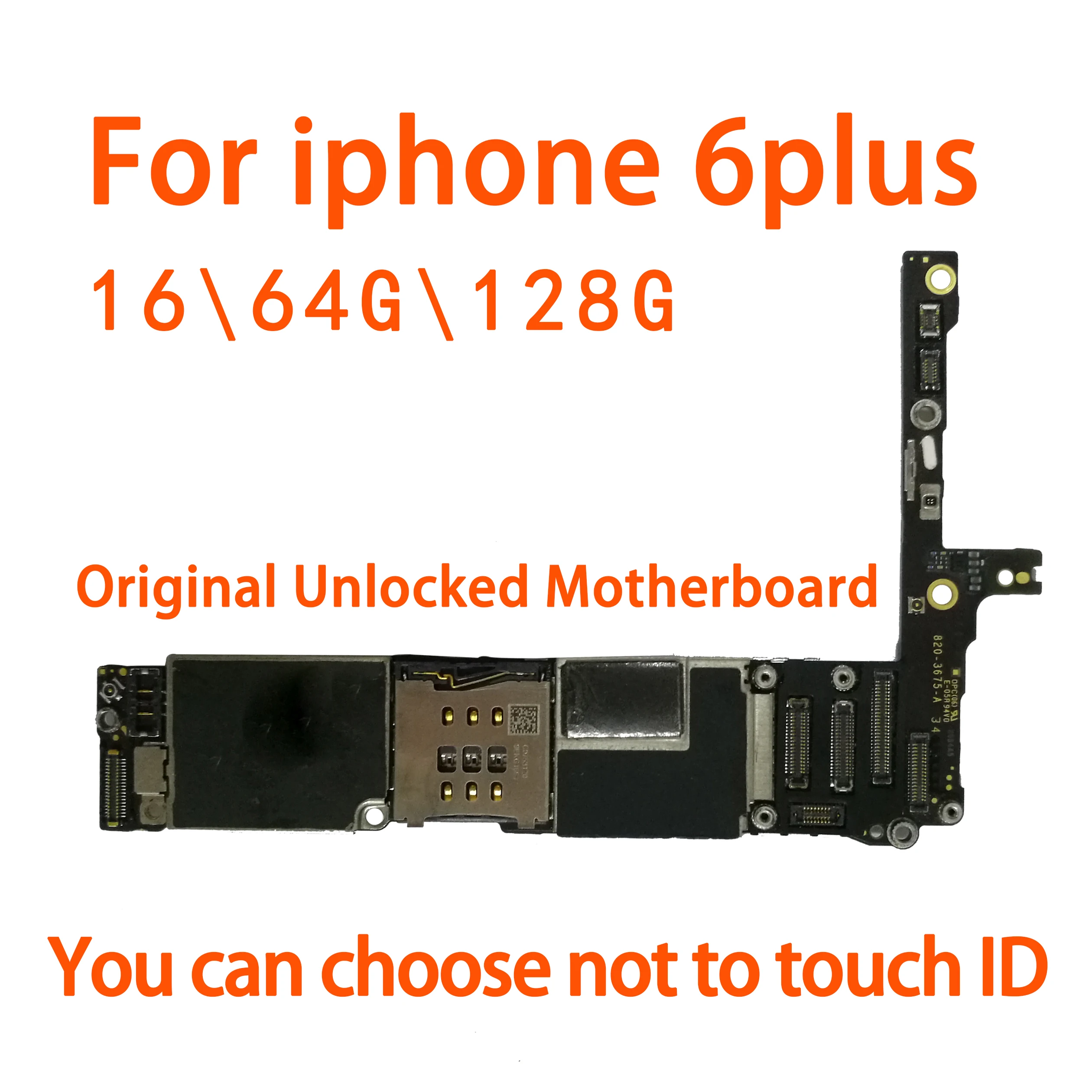 Заводская разблокированная для iphone 6 plus материнская плата с сенсорным ID/без