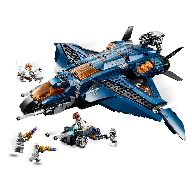 

07122 Endgame Ultimate Quinjet Набор строительных блоков с фигурками, совместимых с 76126 моделями, строительные блоки «сделай сам», игрушки для детей