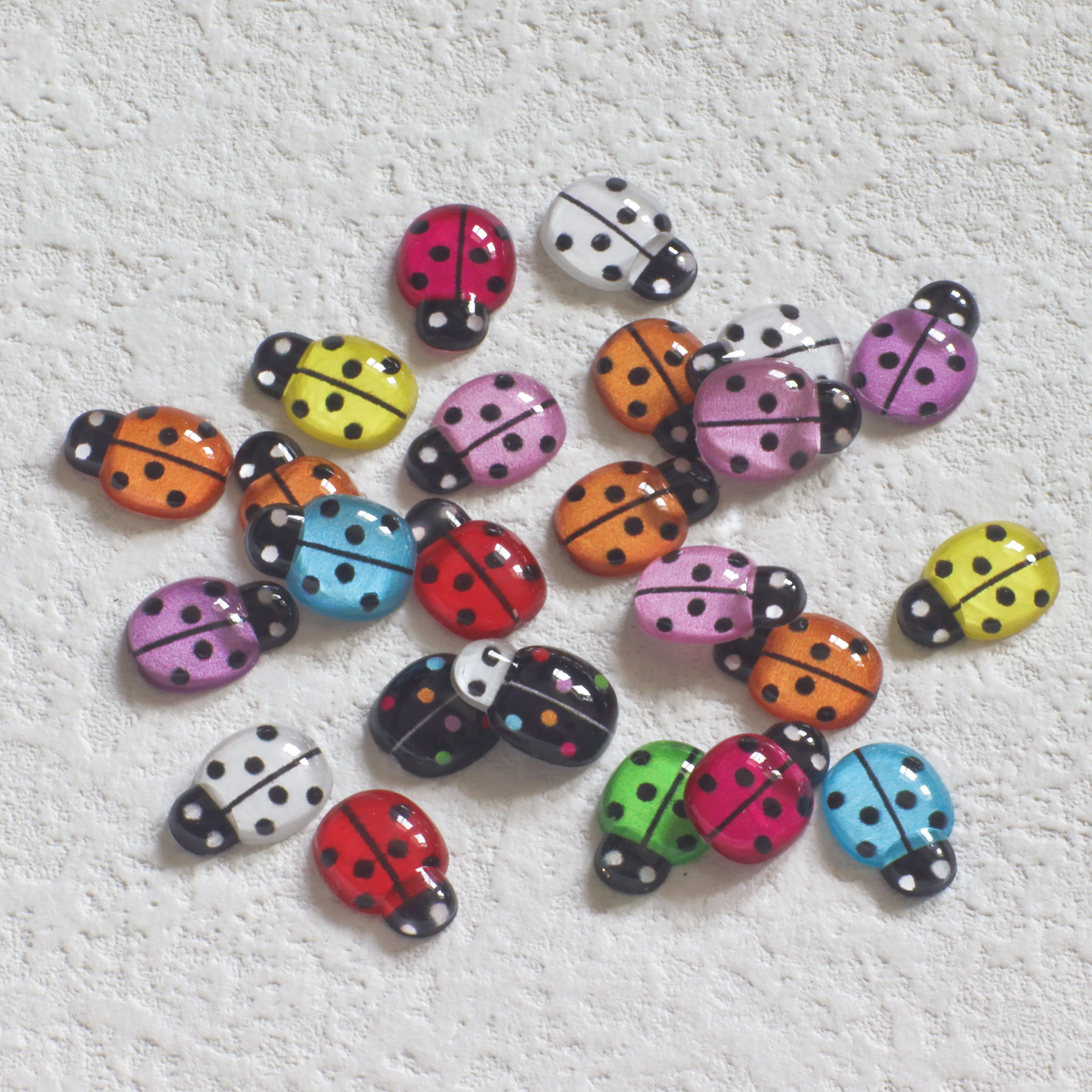 

Lovely 9*13mm resin Ladybug 40pcs Scrapbooking Flat back Rhinestones craft decoration Art decoration diy scrapbooking