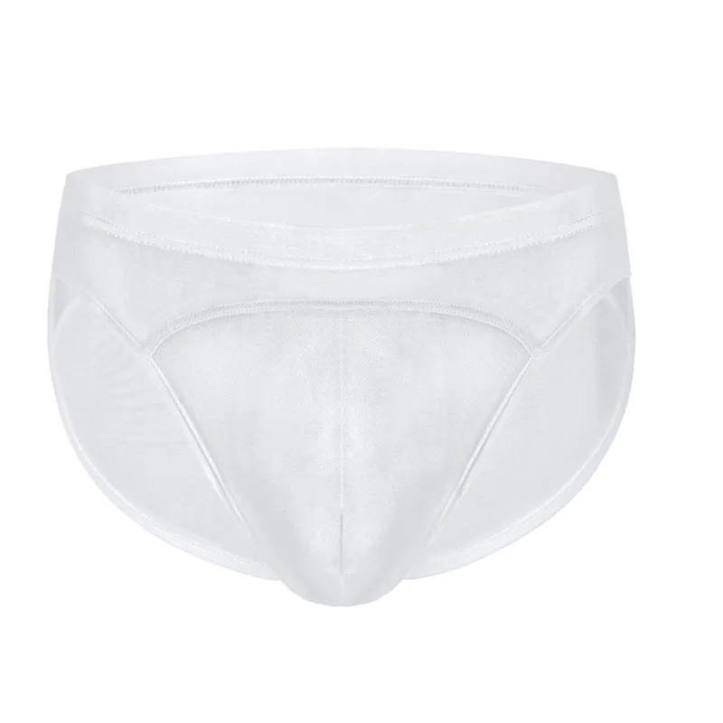 6PCS Summer Men Underwear Briefs Transparent Net Mesh Bikini Underwear Bulge Underpants Fashion Low Waist Breathable Brief