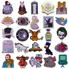 Хэллоуин, ужас, Джокер, жесткие булавки для лацканов, милая птица, металлический мультяшный рюкзак, джинсы, фото