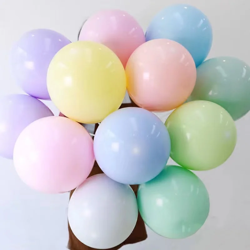 

New macarons color latex balloon coming-of-age ceremony for boys and girls wedding room candy birthday party decoration