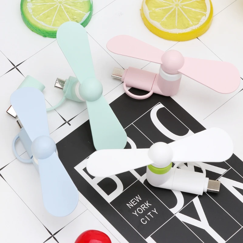 Ручной мини вентилятор USB вентиляторы 2 в 1 Type s C Micro кулер для samsungxiaomihua*tc маленький