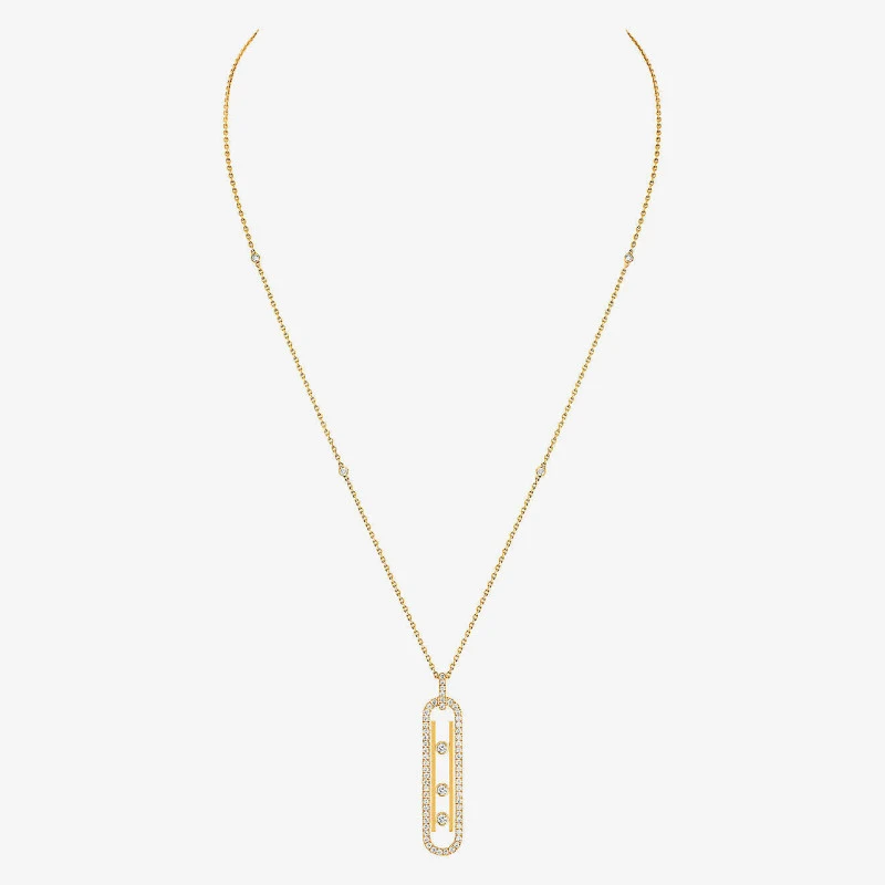 

925 sterling silver vertical pendant with 3 zircon Fine jewelry for mother women messika necklace Hot sale famous brand France