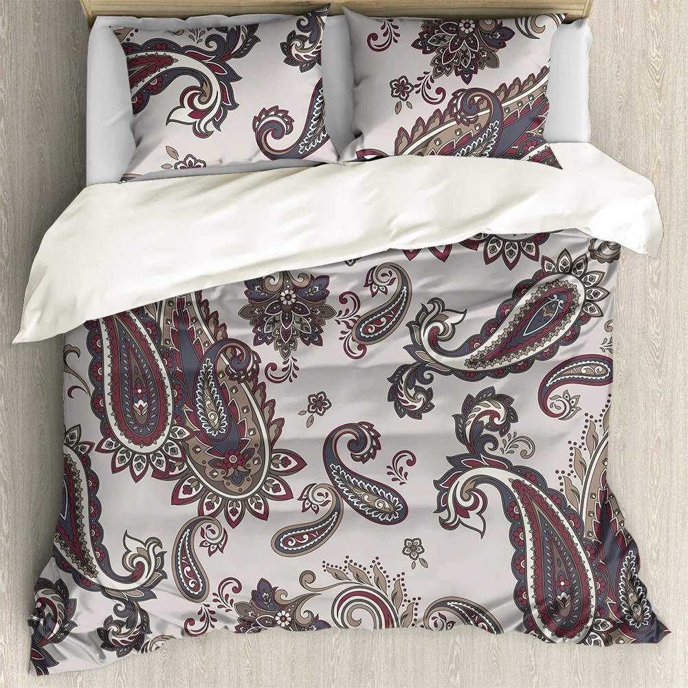 

3 шт., Комплект постельного белья с принтом, пододеяльником и наволочкой