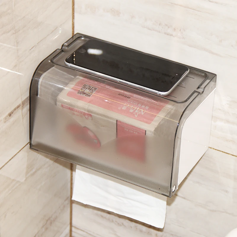 

Waterproof Tissue Toilet Paper Holder Stand Organizer Toilet Paper Box Rolling Tray Uchwyt Na Papier Bathroom Shelves DE50CZH