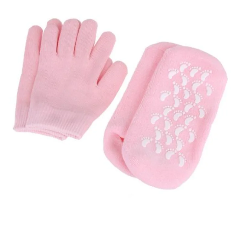 

1 set Reusable Gel Socks & gloves Moisturizing whitening exfoliating velvet smooth beauty hand foot care silicone socks