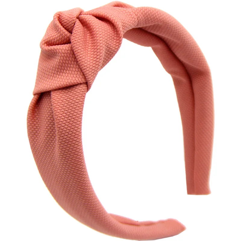 

Free shipping fashion women Autumn Winter knot plaid solid color headbands girl's headwear hair accessories