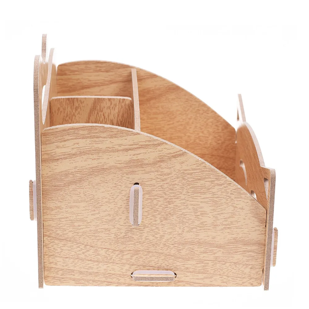 Деревянный самодельный держатель для ручек с милым котом настольный органайзер