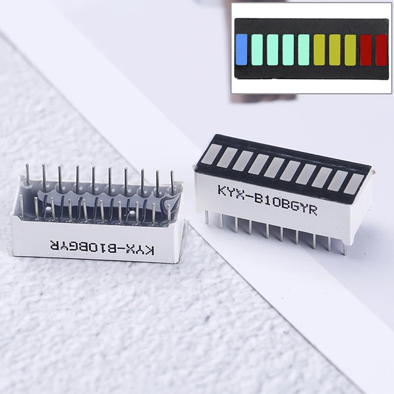 2Pcs 10 Segment Full Color LED Bargraph Light Integrated Circuits Display Module Ultra Bright Red Yellow Green Blue | Лампы и