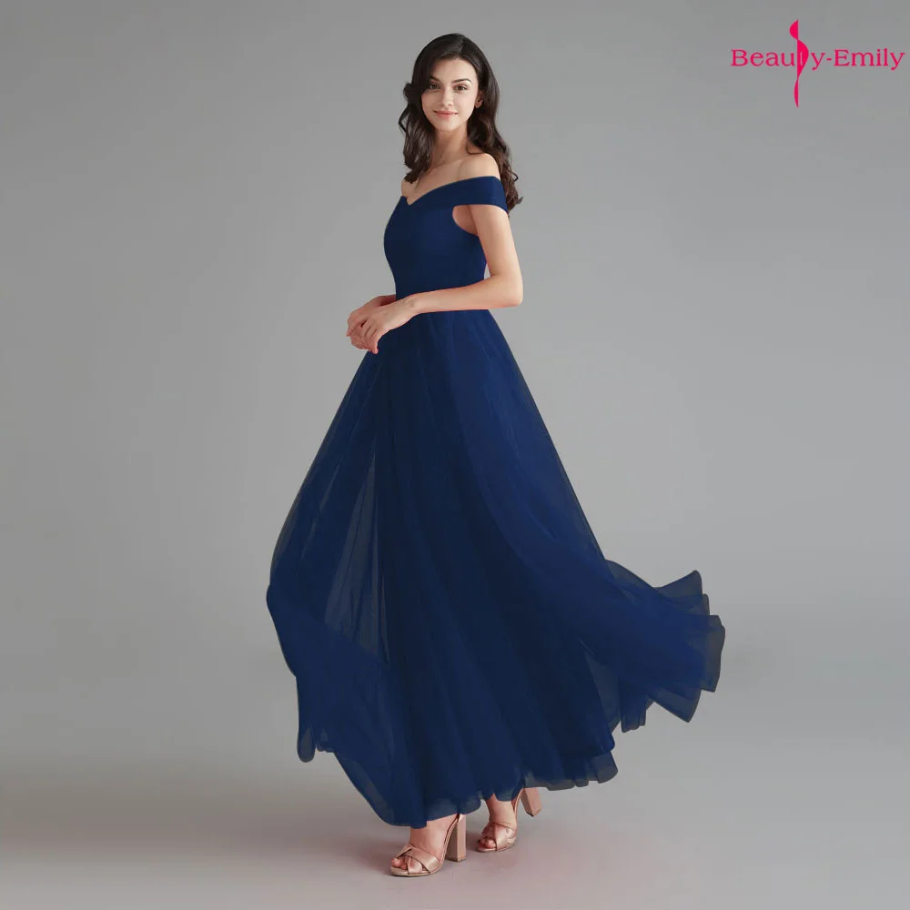 Beauty Emily 2019 вечернее платье из тюля с открытыми плечами Длинные вечерние платья