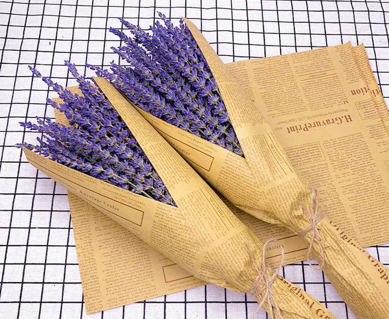 

Denisfen Dried Flowers Lavender Bouquet Real Flower Plants Branch Decorative Floral Home Wedding Decoration Accessories