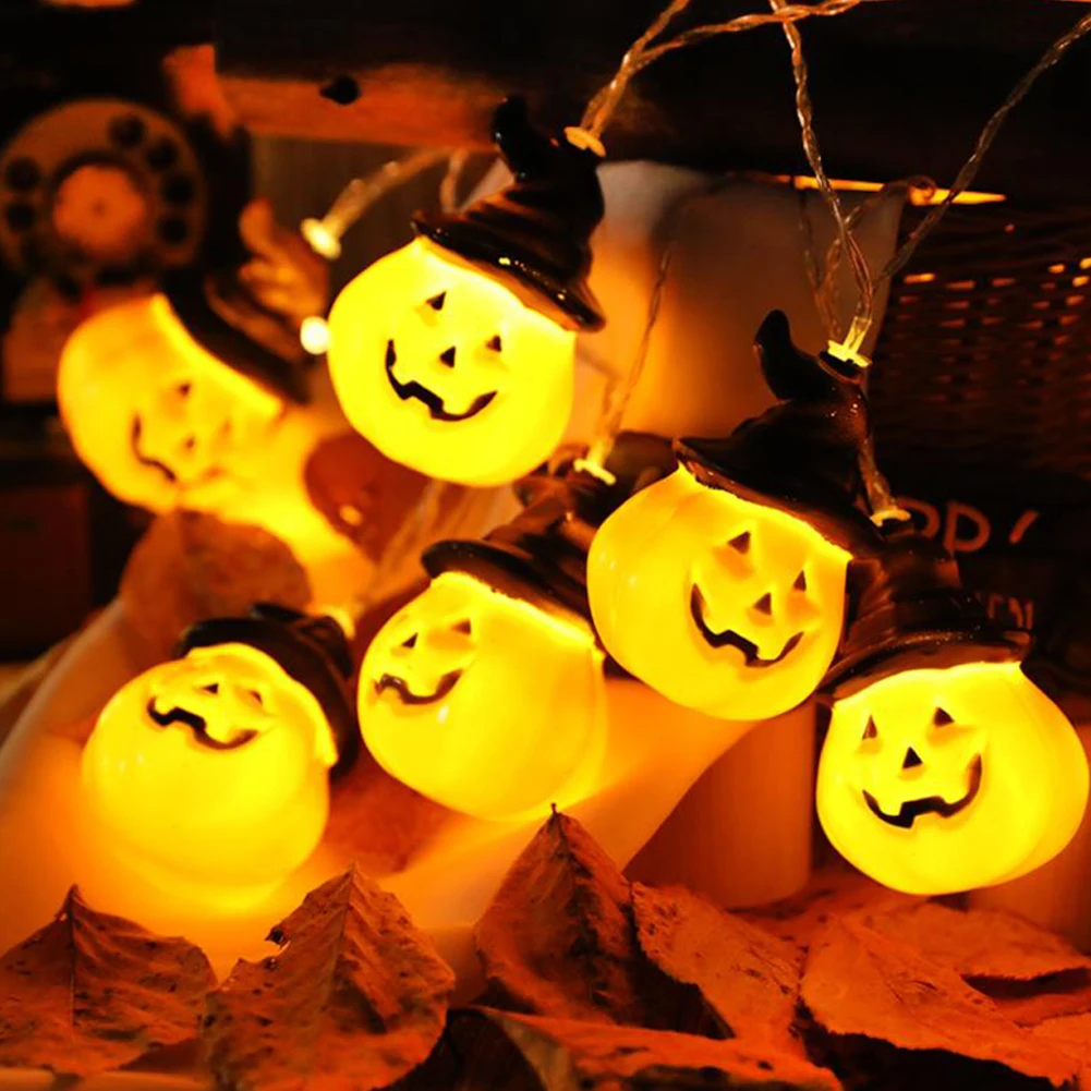 

Светодиодная гирлянсветильник в виде тыквы на Хэллоуин, 5 м