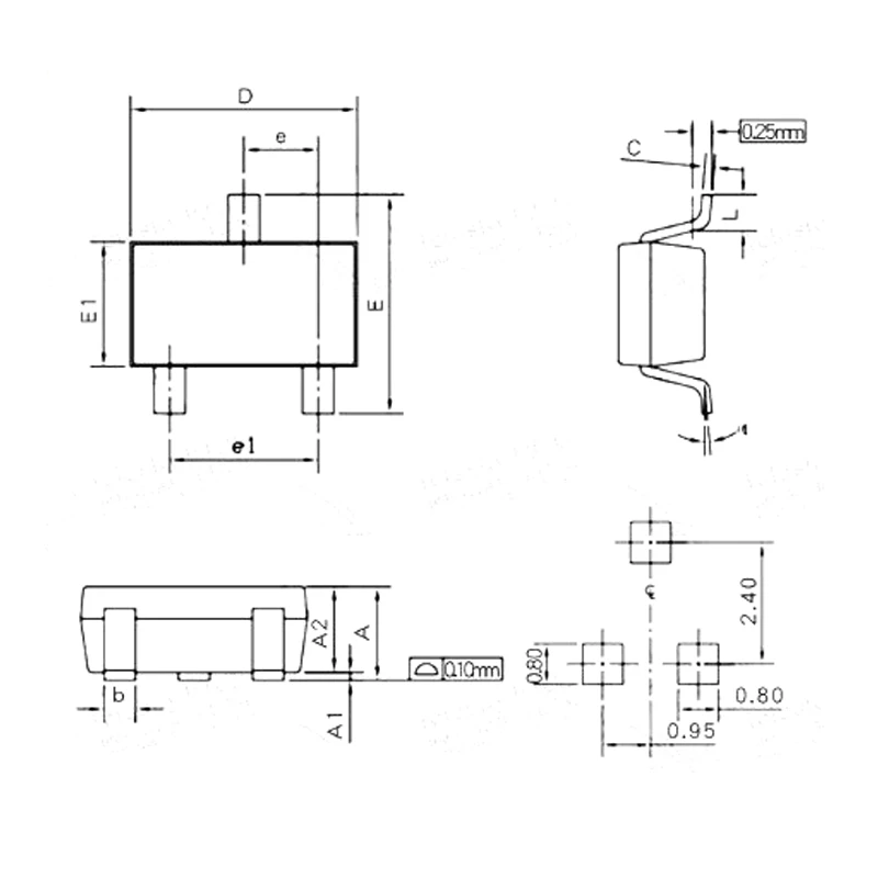 100 шт. AO3401 SOT23 A19T СОТ-23 SOT23-3 SMD новый и оригинальный IC Чипсет | Электронные