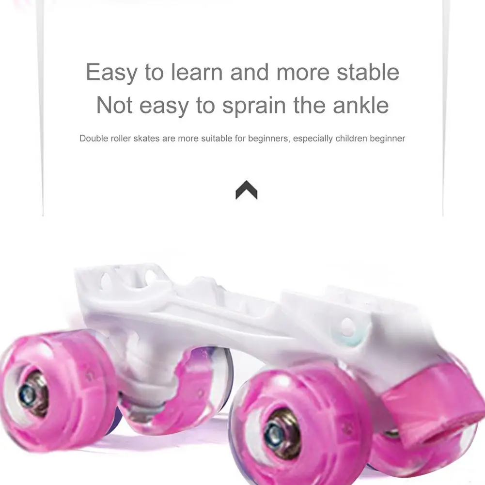 Kids Roller Skate Adjustable Size Children Roller Skates 8 Fun Shining Wheels Ideal Gifts PU Flash Roller Sneakers Skating Shoes