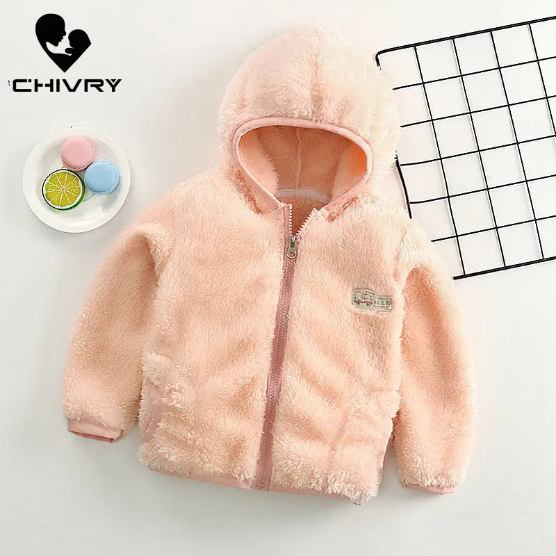 Шерстяное пальто на молнии с капюшоном для мальчиков и девочек верхняя одежда