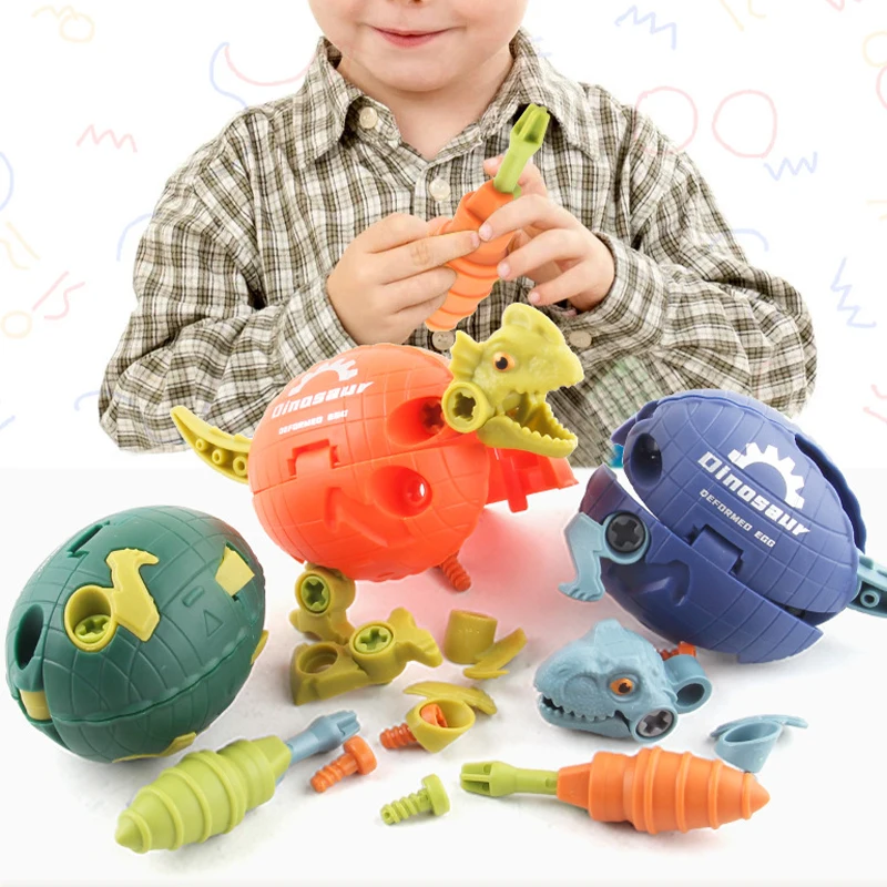 

DIY Disassembly Assembly Dinosaur Toy Set Screw Nut Combination Assembling Dinosaur Model Educational Toy For Children Kids Gift