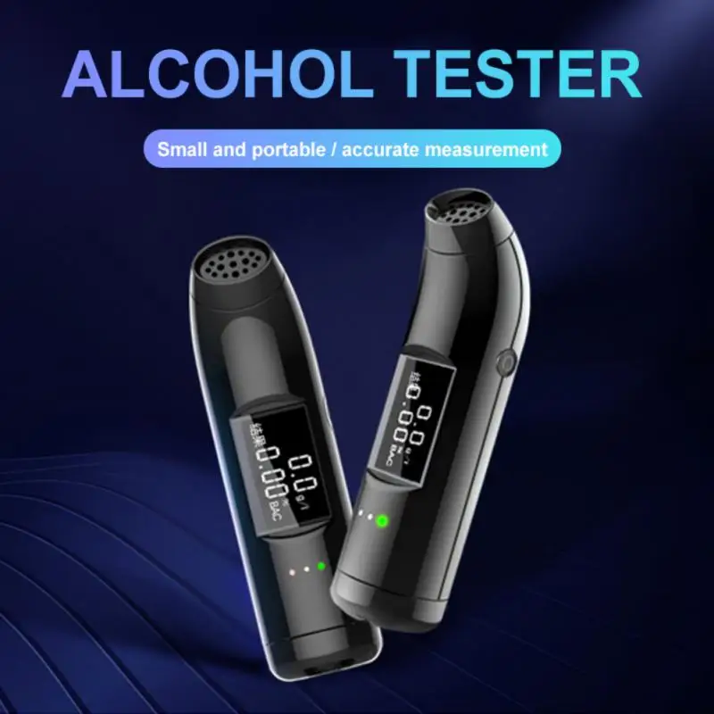 

Professional Alcohol Breath Tester Breathalyzer Analyzer Detector Test Keychain Breathalizer Breathalyser Device LCD Screen