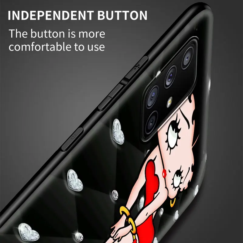 

Phone Case Funda For Samsung Galaxy A51 A71 A21s A31 A41 A11 A32 M31 A12 M30s Soft Cover M51 A91 Coque Betty Boop Cartoon Shell