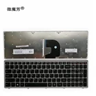 QH английская клавиатура для ноутбука Lenovo Z500 Z500A Z500G P500 P500A с подсветкой, серебристый, английский